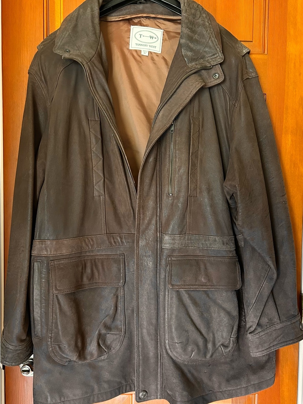 Tannery West Brown Leather Field Jacket